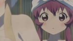  2girls animated animated_gif bath blush clenched_teeth full-face_blush multiple_girls nude onsen sugiura_ayano toshinou_kyouko towel towel_on_head wet yuru_yuri 