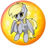  blonde_hair cutie_mark derpy_hooves_(mlp) equine eyelashes feathered_wings feathers female feral flamevulture17 food friendship_is_magic fur grey_feathers grey_fur hair mammal muffin my_little_pony open_mouth pegasus solo wings yellow_eyes 