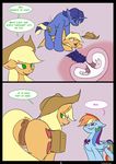  anus applejack_(mlp) blonde_hair comic cutie_mark duo english_text equine feathered_wings feathers female feral friendship_is_magic green_eyes hair hat horcecock horn kanashiipanda mammal multicolored_hair my_little_pony night_light_(mlp) open_mouth pegasus penetration penis pussy rainbow_dash_(mlp) rainbow_hair sex smile standing text tongue unicorn vaginal vaginal_penetration wings 
