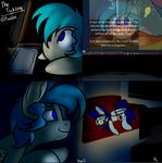  captainpudgemuffin drooling equine fan_character female horse idea internet light_bulb living_room male mammal monitor my_little_pony night pixelgh saliva sleeping sneak sofa tablet tickling 