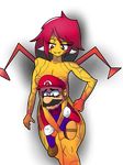  &lt;3 &lt;3_eyes anthro blue_eyes breasts facial_hair fangs female hair human larger_female male mammal mario mario_bros mustache nintendo noseless red_hair saliva scuttlebug size_difference unknown_artist video_games 