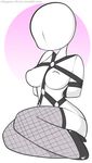  bdsm bondage bound breasts cute doll eyeless faceless mannequin solo whygena-draws 