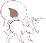  &lt;3 asaneman belly big_butt blush butt butt_expansion digestion feral huge_butt looking_back ninetales nintendo pok&eacute;mon post_vore smile solo sound_effects video_games vore 