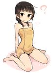  2016 ? arms_behind_back artist_name banned_artist bare_shoulders barefoot black_hair blush braid breasts brown_hair collarbone commentary d: dated hair_ornament hair_over_shoulder hairclip impossible_towel long_hair looking_at_viewer low_twintails naked_towel open_mouth original short_hair sitting small_breasts solo steam towel twin_braids twintails wariza yellow_towel yopan_danshaku 