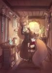  artist_request fox furry indoors kenny_(ken_ashcorp) panda standing tagme 