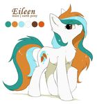  blue_hair brown_eyes cutie_mark earth_pony eileen equine eyelashes female feral hair hioshiru hooves horse mammal model_sheet my_little_pony pony simple_background solo standing white_background white_hair 