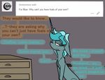  ... dialogue equine fan_character female horn mammal my_little_pony omnipresentcrayon text unicorn 