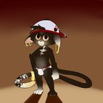  alternate_version_available anthro backwards_baseball_cap barefoot baseball_cap briefs bulge cat clothing cub cute_fangs feline front_view full-length_portrait furfit hand_on_hip hat looking_at_viewer male mammal navel nipples portrait qit-qat solo tail_ring underwear whiskers young 
