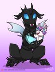  2016 blue_eyes blush changeling duo equine fangs female flurry_heart_(mlp) friendship_is_magic hole_(disambiguation) horn inuhoshi-to-darkpen male mammal my_little_pony thorax_(mlp) winged_unicorn wings 