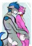  akuchiko bleiz canine cat feline heliphass kissing male male/male mammal nude ray ray-bleiz romantic_couple tifenius wolf ych 