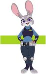  anthro clothing disney female hatenakayubi judy_hopps lagomorph mammal police_uniform rabbit uniform zootopia 
