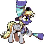  &lt;3 2016 absurd_res alpha_channel blonde_hair derp_eyes derpy_hooves_(mlp) equine face_paint friendship_is_magic gray--day hair hat hi_res horn mammal my_little_pony pegasus scarf simple_background solo transparent_background wings 