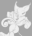  abstract_background alolan_meowth anus cat claws clothing cunnilingus digimon ear_tuft feline female female/female gatomon gloves greyscale long_tail mammal monochrome nintendo oral pawpads pok&eacute;mon pussy regional_variant sex tuft vaginal video_games vulapa 