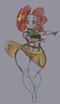  anthro female kemono liveforthefunk nintendo pok&eacute;mon simple_background solo thick_thighs video_games wide_hips 
