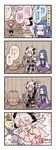  2boys 4koma arm_up assassin_(fate/stay_night) balmung_(fate/apocrypha) barrel chaldea_uniform comic cosplay crossdressing dragon fate/apocrypha fate/grand_order fate/stay_night fate_(series) fujimaru_ritsuka_(female) gameplay_mechanics magical_boy miyoshi_(m-mallow) multiple_boys prisma_illya prisma_illya_(cosplay) siegfried_(fate) translated uniform wand wyvern 