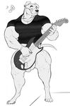  animal_crossing balls biceps bottomless canine clothed clothing eyewear glasses guitar huge_muscles jewelry k.k._slider kosmonius male mammal muscular musical_instrument necklace nintendo pecs solo video_games 