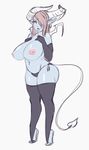  anthro big_breasts big_butt breasts butt demon female huge_breasts huge_butt humanoid kemono liveforthefunk monster_girl simple_background solo thick_thighs 