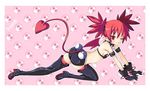  artist_name bat_wings demon_girl demon_tail demon_wings disgaea etna flat_chest iwasi-r makai_senki_disgaea mini_wings one_eye_closed patterned_background pointy_ears red_hair skull solo special_moves tail wings 