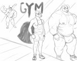  &lt;3 abs animal_crossing biceps bovine bulge canine cattle clothed clothing eyewear glasses huge_muscles k.k._slider kosmonius male mammal musclegut muscular nintendo nipples pecs sketch text thong video_games 