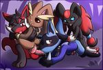  all_fours alternate_color anal anal_penetration blush bottomless buckteeth canine clothed clothing cum cum_from_ass cum_from_mouth cum_in_mouth cum_inside doggystyle dripping felino fellatio foursome from_behind_position group group_sex hoodie lagomorph looking_back lopunny lucario male male/male mammal multi_penis nintendo nude on_lap oral oral_penetration outside penetration penis pok&eacute;mon precum sex signature smile teeth video_games zoroark 