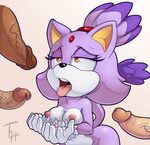  2016 anthro areola blaze_the_cat breasts butt cat erect_nipples erection feline female fur group hair half-closed_eyes humanoid_penis male male/female mammal navel nipples nude open_mouth penis purple_fur solo_focus sonic_(series) the_other_half tongue tongue_out video_games white_fur 