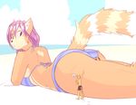  anthro artist_ducky ball beach breasts butt clothing drawing female fur hair invalid_color invalid_tag larger_female lying macro male male/female pointing purple_eyes purple_hair seaside side_boob size_difference smaller_male stuck sunbathing swimsuit tiny_(disambiguation) 