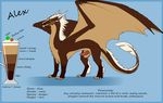  2016 alex animal_genitalia balls dragon feral fur furred_dragon male model_sheet paws penis sheath wings yuras12 