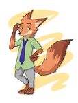  anthro canine clothed clothing disney fox fur male mammal nick_wilde trzk_kyr zootopia 