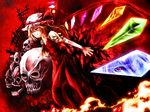  flandre_scarlet hat mikihiro ponytail red_eyes skull solo touhou wings 