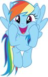  blue_feathers dashiesparkle equine excited feathered_wings feathers female feral friendship_is_magic fur hair horse mammal multicolored_hair my_little_pony pegasus pony rainbow_dash_(mlp) rainbow_hair solo wings 