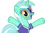  clothing cutie_mark earth_pony equine face_paint female feral friendship_is_magic fur hair horn horse lyra_heartstrings_(mlp) mammal multicolored_hair my_little_pony pink1ejack pony shirt smile solo two_tone_hair unicorn 