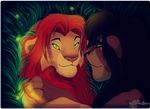  disney feline feral firefly kopa kovu lion love male male/male mammal mysteriousharu romantic the_lion_king 