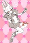 animal_ears bare_shoulders bike_shorts child_gilgamesh cosplay earrings fate/hollow_ataraxia fate_(series) fur-trimmed_jacket fur_trim gloves half_moon jackal_ears jacket jewelry kettle21 male_focus moon navel necklace partially_colored patterned_background paw_gloves paw_shoes paws red_eyes red_ribbon ribbon shoes smile solo sports_bra stomach 