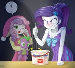  2girls ice_cream multiple_girls my_little_pony my_little_pony_equestria_girls my_little_pony_friendship_is_magic personification rarity spike_(my_little_pony) sweetie_belle tagme uotapo yawning 