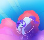  2016 absurd_res blue_eyes braddo bubble equine female feral friendship_is_magic hair hi_res hooves horn looking_at_viewer mammal my_little_pony purple_hair solo underwater unicorn water 