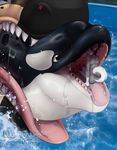  2016 ambiguous_gender anthro black_skin brown_eyes brown_scales canine cetacean digital_media_(artwork) dog dragon feral fur grey_fur group hair hi_res husky licking licking_lips male mammal marine multicolored_fur multicolored_scales multicolored_skin nude nummynumz open_mouth oral_vore orca pink_tongue saliva scales scalie sharp_teeth signature size_difference skyy smaller_male swimming_pool tan_scales tartiidrake_(character) teeth tongue tongue_out two_tone_fur two_tone_skin vore water watermark whale white_fur white_skin 