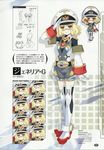  ^_^ belt blonde_hair character_name character_sheet chibi chou_megami_shinkou_noire_gekishin_black_heart closed_eyes concept_art expressions full_body gloves hat highres jeneria_g military military_uniform multiple_views neptune_(series) non-web_source official_art salute short_hair shorts simple_background smile standing tears thighhighs tsunako uniform white_gloves yellow_eyes 