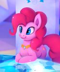  animated cutie_mark detailed_background equine eyelashes female feral friendship_is_magic fur hooves jewelry mammal my_little_pony necklace no_sound nude pink_fur pinkie_pie_(mlp) rodrigues404 smile solo 