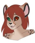  alpha_channel anthro fangs feline female hair kammymau looking_at_viewer mammal open_mouth simple_background smile solo teeth transparent_background 