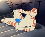  clothing lizard myloveless pinup pose reptile scalie steps underwear 