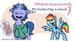  animated dialogue duo equine eyes_closed female friendship_is_magic horn mammal my_little_pony open_mouth pegasus rainbow_dash_(mlp) teeth text_english_text tongue whateverbender wings 