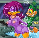  anthor areola avian big_breasts bird breasts cum cum_inside duck duo erect_nipples female male margot_duck nipples nude orgasm penetration plucky_duck sex sourpusscheers_(artist) tiny_toon_adventures warner_brothers 