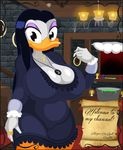  anthro avian big_breasts bird breasts cleavage clothed clothing duck ducktits female huge_breasts magica_de_spell solo 