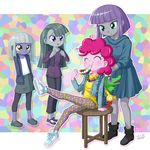  4girls limestone_pie marble_pie maud_pie multiple_girls my_little_pony my_little_pony_equestria_girls my_little_pony_friendship_is_magic personification pinkie_pie tagme uotapo younger 