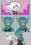  asura comic date dhibb enjoyment expression gaze guild_wars hair happy holding_(disambiguation) humanoid invalid_tag kiar love lover mammal roleplay smile smirk twili_z video_games white_hair 