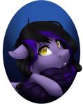  black_hair equine eyelashes fan_character female feral hair hooves looking_at_viewer mammal my_little_pony purple_hair purple_skin silentwulv simple_background solo teeth yellow_eyes 