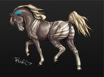  2015 anatomically_correct anatomically_correct_anus anatomically_correct_pussy animal_genitalia animal_pussy anus black_background blue_eyes digital_media_(artwork) equine equine_pussy feathers female feral fur grey_fur hi_res hooves horse hybrid looking_at_viewer mammal mane multicolored_fur pointy_ears puffy_anus pussy pussy_juice quadruped raised_tail rufciu side_view signature simple_background solo striped_fur stripes two_tone_fur walking white_fur white_stripes zebra zorse 