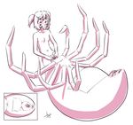  anus aogami arachne arachnid arthropod breasts charlotte_walton double_pussy female human mammal pussy small_breasts spider spinarettes vagina_dentata 