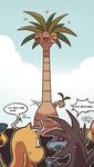  alolan_exeggutor alolan_form blush_stickers cloud cloudy_sky day dragon dragonite exeggutor fangs flygon garchomp gen_1_pokemon gen_3_pokemon gen_4_pokemon gen_5_pokemon heart hydreigon korean long_neck looking_at_another multiple_heads no_humans open_mouth palm_tree pokemon pokemon_(creature) sky smile spoken_heart ssalbulre sweat sweating_profusely tail tail_wagging translated tree 