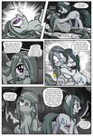  absurd_res asphyxiation blue_eyes cave cloudy_quartz_(mlp) comic cutie_mark daughter dialogue earth_pony equine female feral friendship_is_magic fur grey_fur hair hi_res horse hug mammal marble_pie_(mlp) monochrome mother mother_and_daughter my_little_pony parent pencils_(artist) pony purple_eyes tears wet_hair 